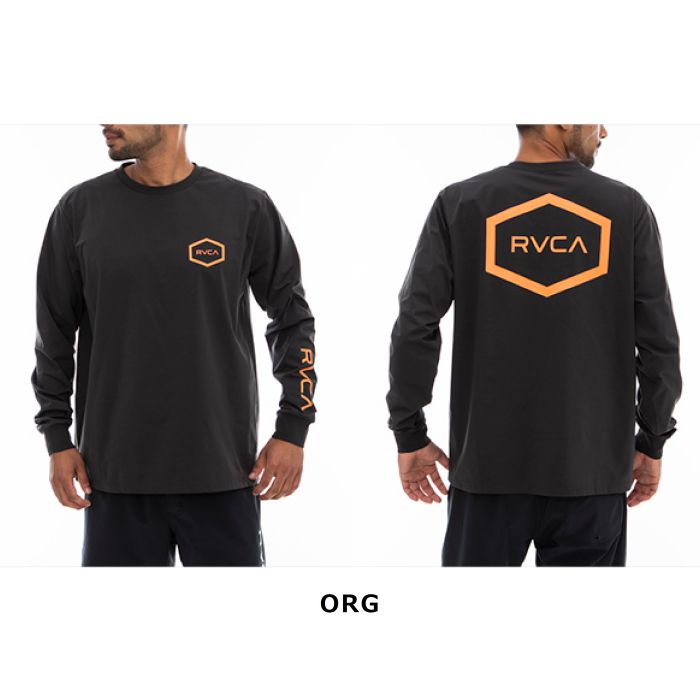 RVCA ルーカ HEX SURF LS BD041851 ラッシュガード 長袖 伸縮 シングルジャージー バックプリント ロゴ ロングスリーブ  マリンスポーツ タウンユース 正規品-スノーボード（キッズ）・サーフィンの専門店｜DREAMY