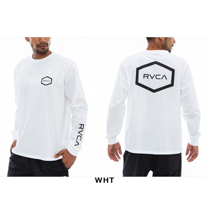 RVCA ルーカ HEX SURF LS BD041851 ラッシュガード 長袖 伸縮 シングルジャージー バックプリント ロゴ ロングスリーブ  マリンスポーツ タウンユース 正規品-スノーボード（キッズ）・サーフィンの専門店｜DREAMY