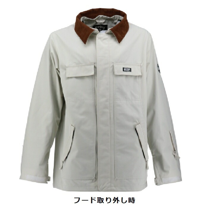 VESP べスプ Twoway Work Shirts Jacket VPMJ1043 ワークシャツジャケット 耐水圧10,000mm コーデュロイ襟  OL スノーボードウェア ジャケット 2024 正規品-スノーボード・サーフ・スケートの専門店 DREAMY