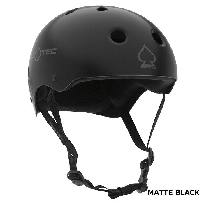 PRO-TEC プロテック CLASSIC SKATE MATTE BLACK スケートボード ヘルメット マットブラック プロテクター ABS樹脂  Dri-Lex 52-62cm スケボー 大人 キッズ 正規品-スノーボード（キッズ）・サーフィンの専門店｜DREAMY