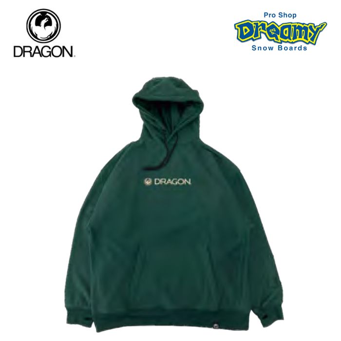 23-24 DRAGON ドラゴン BONDING HOODIE GREEN 撥水加工 ICリフトカード 