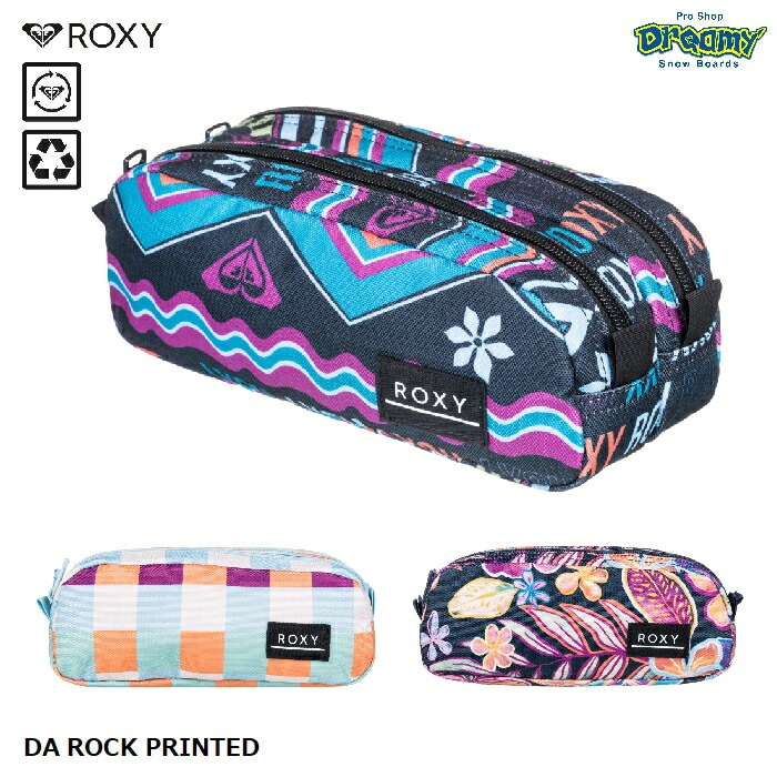 ROXY ロキシー DA ROCK PRINTED ERJAA04217 マルチ ポーチ ダブルジップ ペンケース 化粧ポーチ リサイクルポリエステル  チェック フラワー ロゴ 2023 正規品-スノーボード（キッズ）・サーフィンの専門店｜DREAMY