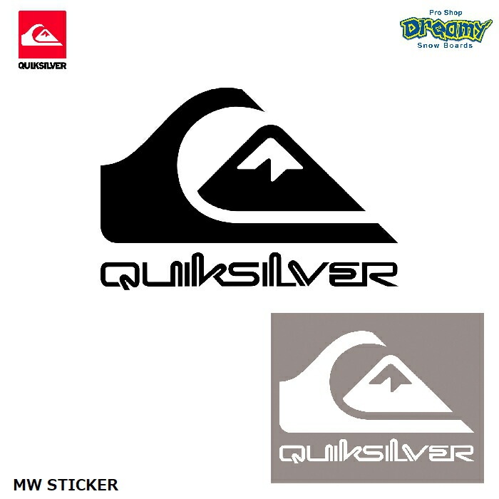 QUIKSILVER クイックシルバー MW STICKER QOA215320 転写ステッカー H12.6cm x W18.5cm ブランド ロゴ  正規品-スノーボード（キッズ）・サーフィンの専門店｜DREAMY