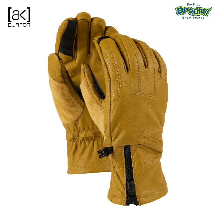 BURTON バートン [ak] Leather Tech Gloves 102981 スノーグローブ 防水レザー タッチスクリーン対応  フリースライナー 取外し可能リスト リーシュ 正規品-スノーボード（キッズ）・サーフィンの専門店｜DREAMY