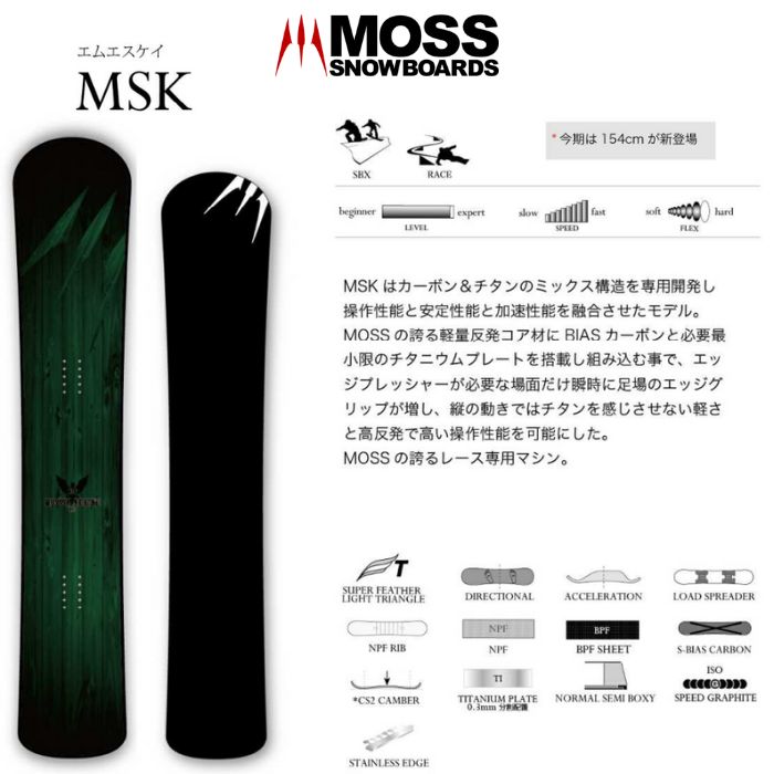 24-25 MOSS SNOWBOARDS モススノーボード MSK エムエスケイ