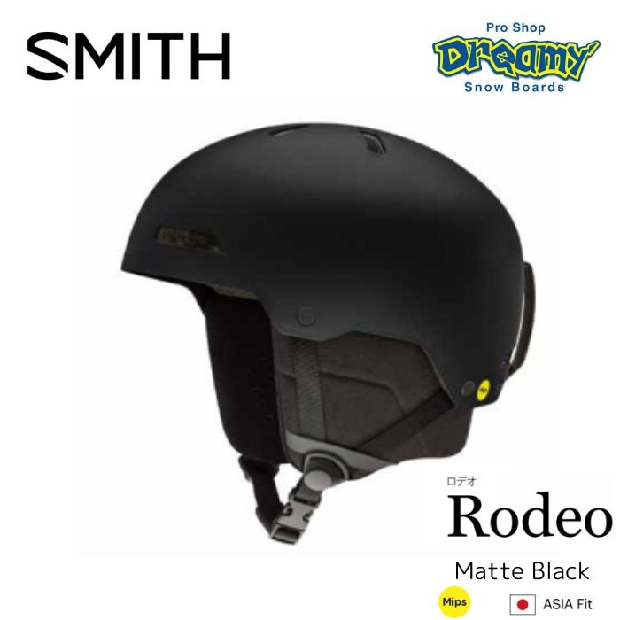 24-25 SMITH スミス RODEO MIPS 01027550-1 MATTE BLACK アジアフィット S/M/L スノーヘルメット  正規品-スノーボード・サーフ・スケートの専門店 DREAMY