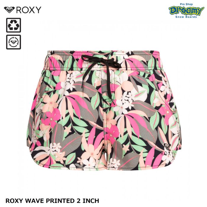 ROXY ロキシー ROXY WAVE PRINTED 2 INCH GRJBS03062 ボードショーツ ストレッチ ウエストゴム仕様 ドローコード  パンツ ボタニカル スイムウェア 水着 正規品-スノーボード・サーフ・スケートの専門店 DREAMY