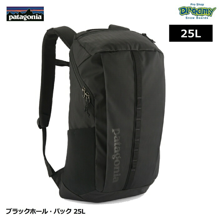 patagonia パタゴニア ブラックホール・パック 25L 49298 BLK バックパック ジップトップ キャリーケース取り付け可能ハンドル  ラップトップ収納 ロゴ 正規品-スノーボード・サーフ・スケートの専門店 DREAMY