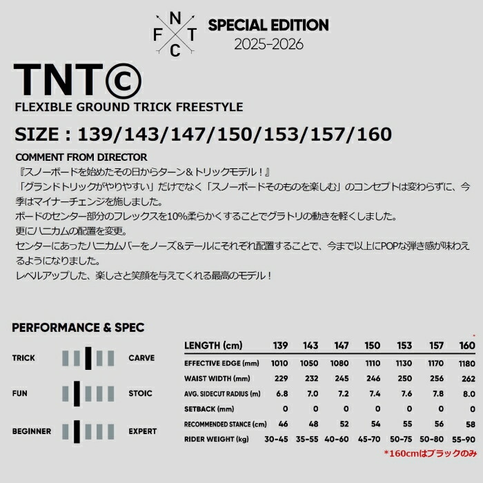 25-26 FNTC エフエヌティーシー TNT C ポップキャンバー グランド
