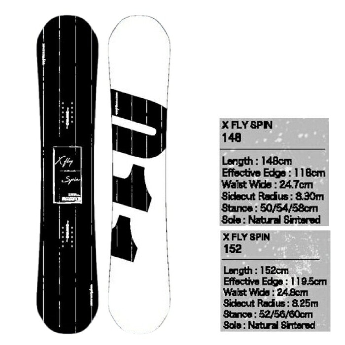 148/ スポーツ 011 X FLY SPIN 148 グラトリ板