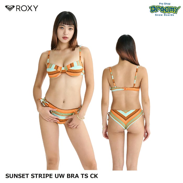 SummerSale】ROXY SUNSET STRIPE UW BRA TS CK GRJX203241 ビキニ