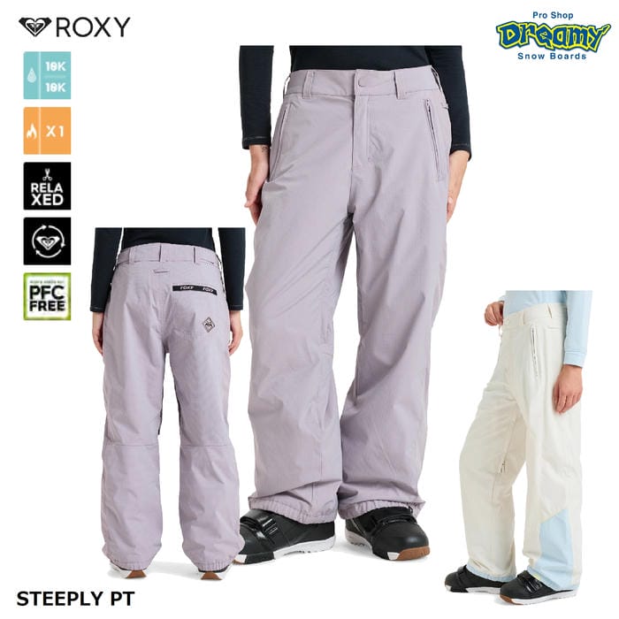 ROXY スノーボードパンツ 140cm 新品タグ付き ROXY STEEPLY PT ERJTP03294 スノーパンツ リラックスフィット 防水 撥