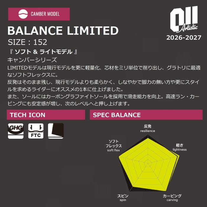 26-27 011 Artistic BALANCE LIMITED 152 ゼロワンワンアーティ
