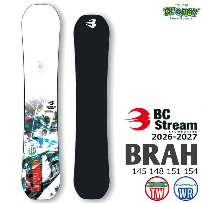 BC STREAM BRAH 154cm 24-25ブラフ　カービング　ラントリ 26-27 BC STREAM BRAH ツイン ダブルロッカー セミハンマー ラントリ