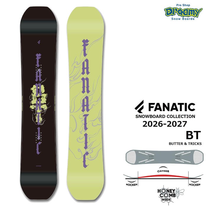 26-27 FANATIC BT 148/150/153/156 ポップキャンバー ツインチップ