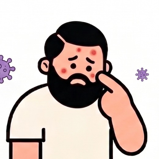 Before：菌が増え、荒れがちな状態のイメージ