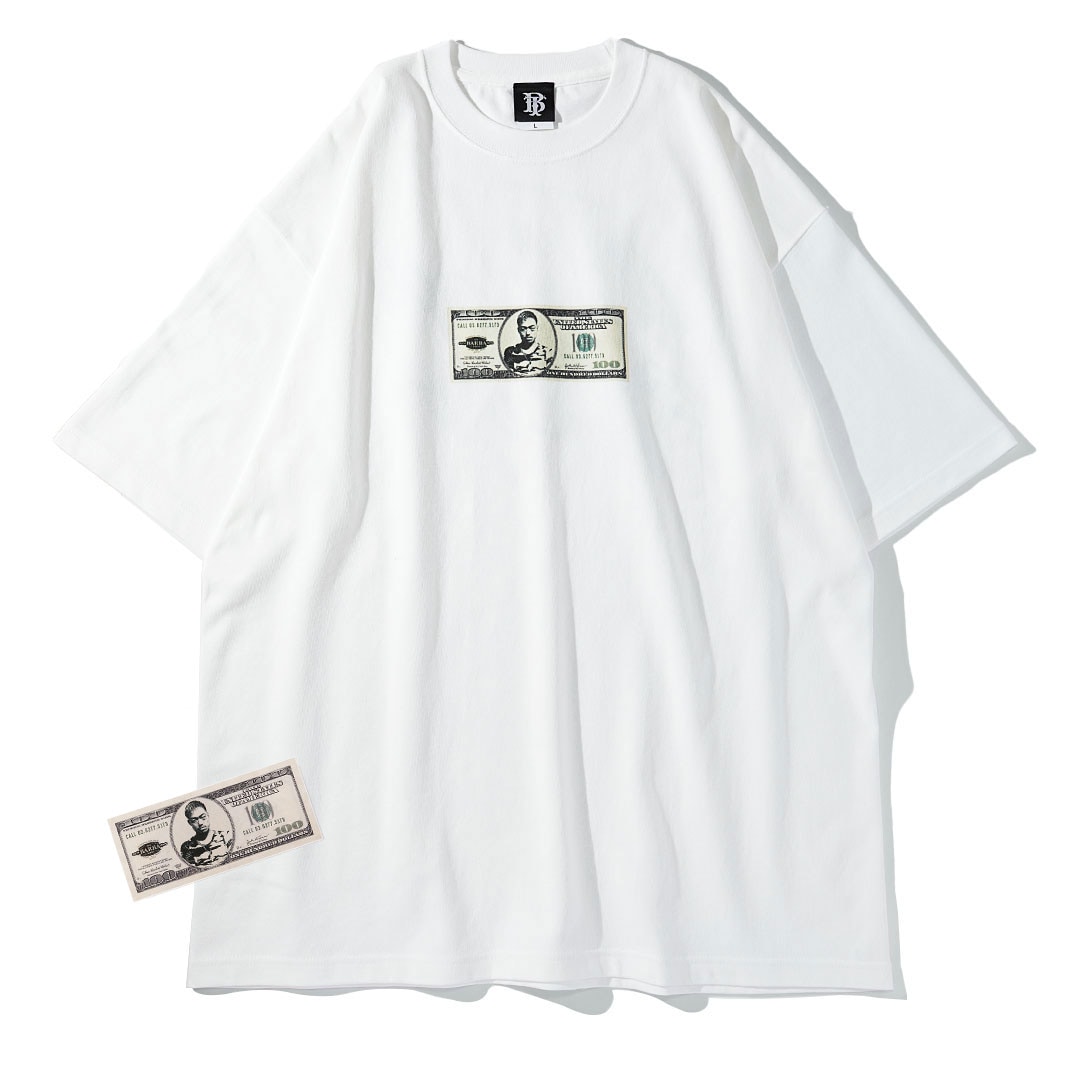 芦澤竜誠モデル マグナムウェイト DOLLER TEE（WH） 9.1オンス／BARBA（Tシャツ） | CATEGORY,アパレル・グッズ,アパレル  | DRESSKIN | ドレスキン