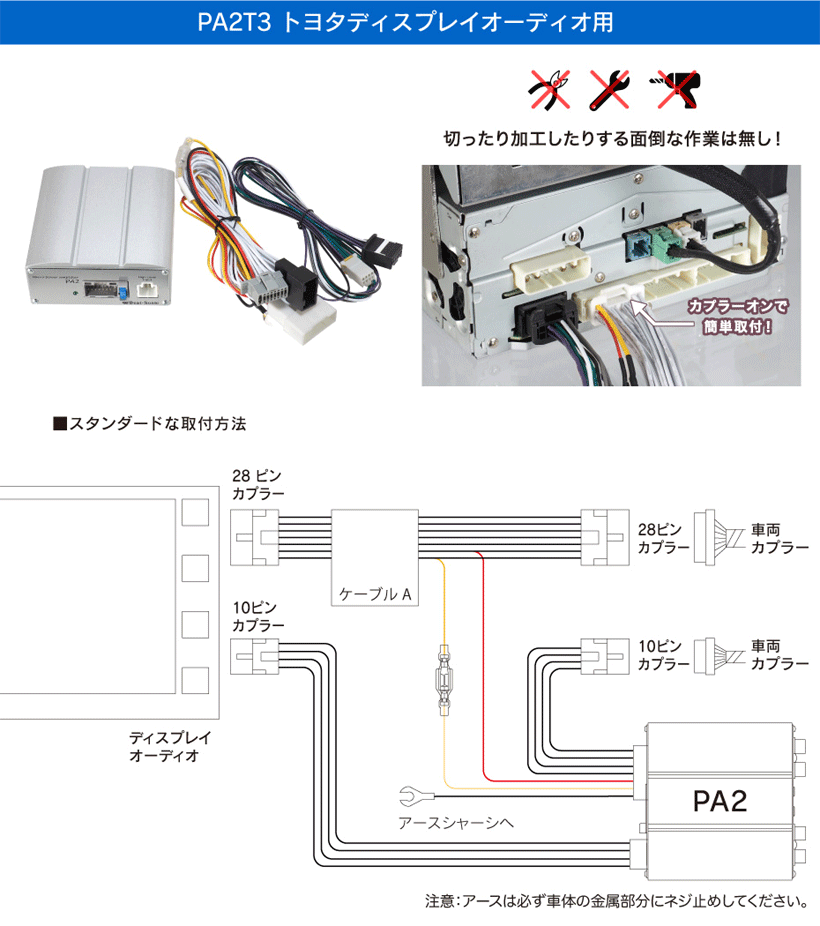 PA2T3 ビートソニック マイクロパワーアンプキット トヨタディスプレイ