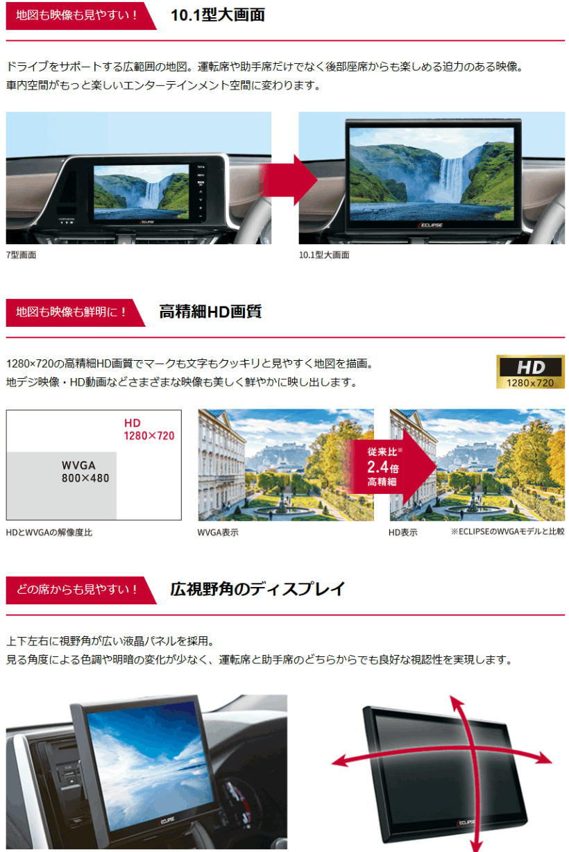 送料無料】AVN-HS02F イクリプス 10.1インチ カーナビ フローティング