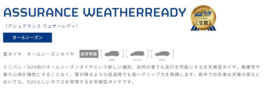 2020年製 GOODYEAR ASSURANCE WEATHERREADY 195/65R15 91H 新品 オール