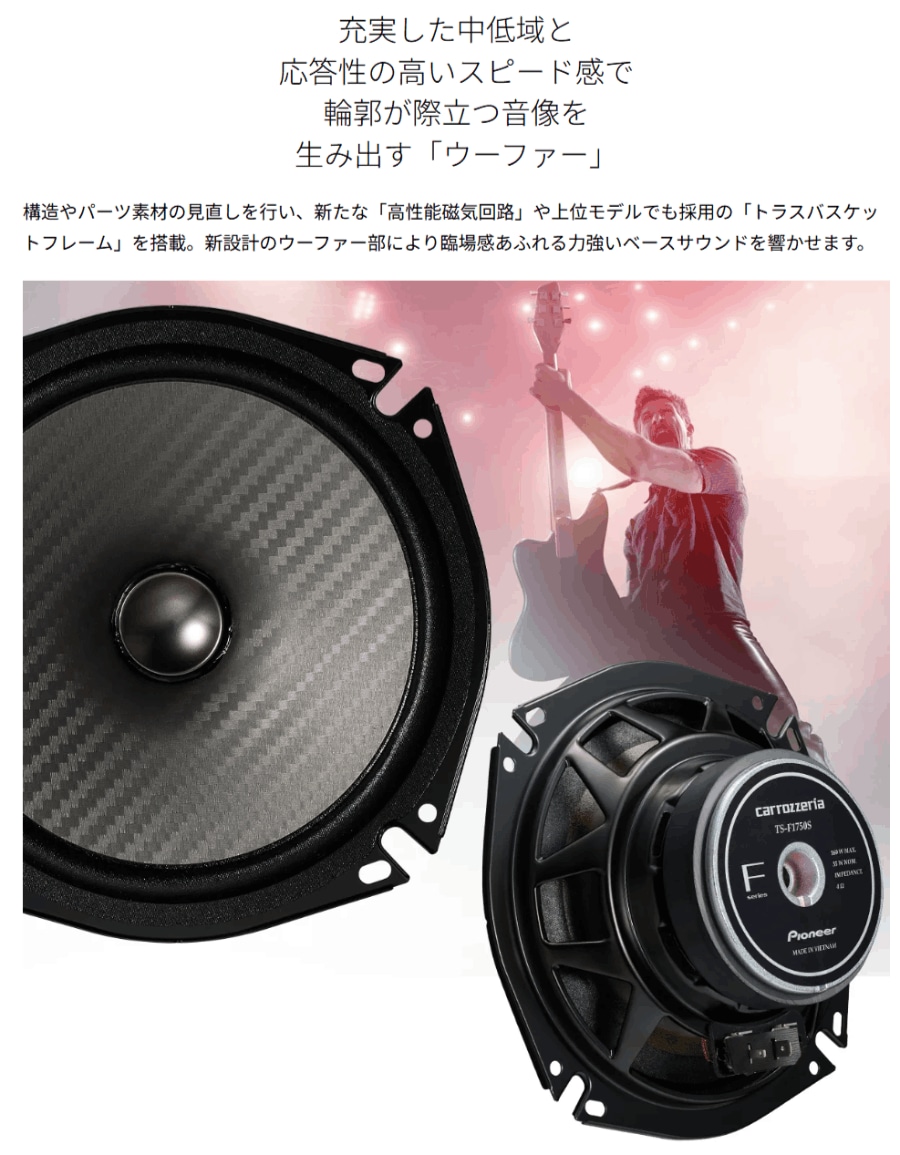 カロッツェリア carrozzeria TS-F1750S セパレートスピー 送料無料】TS-F1750S カロッツェリア パイオニア 17cm スピーカー