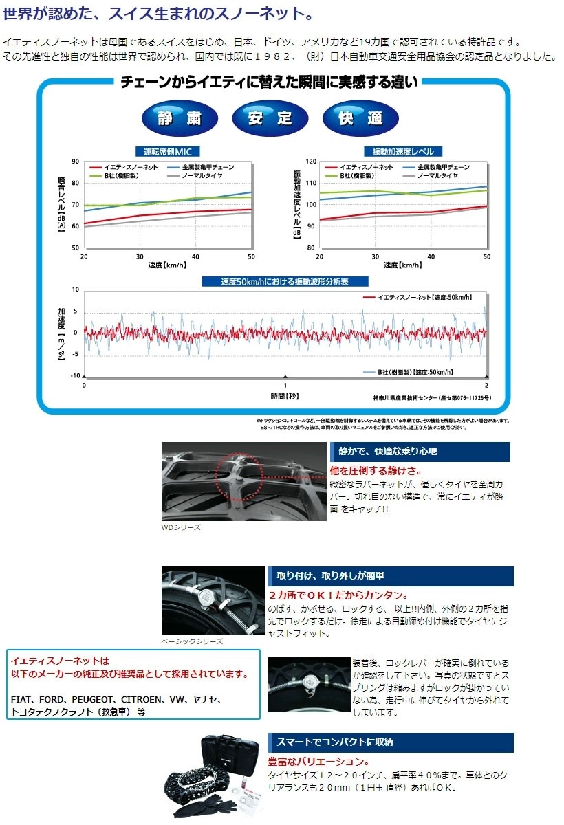 Yeti Snow net WDシリーズ 適合タイヤサイズ：155 65R14 165 60R14 165 55R14 - 2