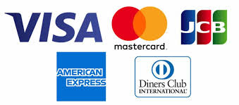 VISA MasterCard DinersClub AMERICAN EXPRESS JCB