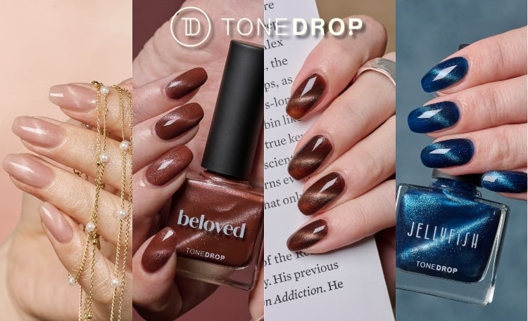 TONE DROP トーンドロップ　　　　ネイルポリッシュ【5本セット】 TONE DROP＞ 透明感 × 美発色 速乾マグネットポリッシュ｜D-UP ONLINE SHOP