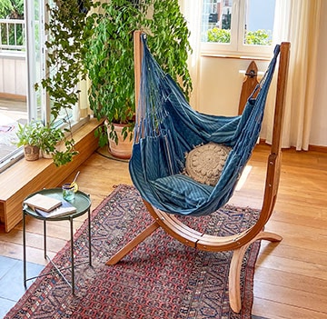 テーブル・チェア・ハンモック woody Udine オーガニック ハンモックチェア&スタンドセット 【LA