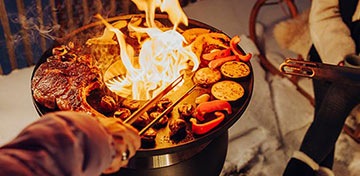 MOON｜ムーン45・ファイヤーバスケット【hoefats】 / 焚火台 BBQグリル