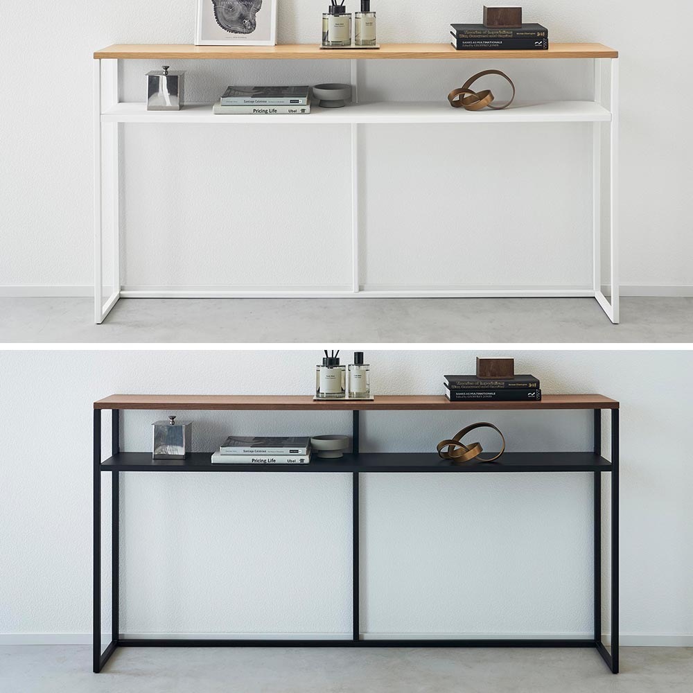 ソファー裏コンソールテーブル タワー 棚付き 山崎実業 tower