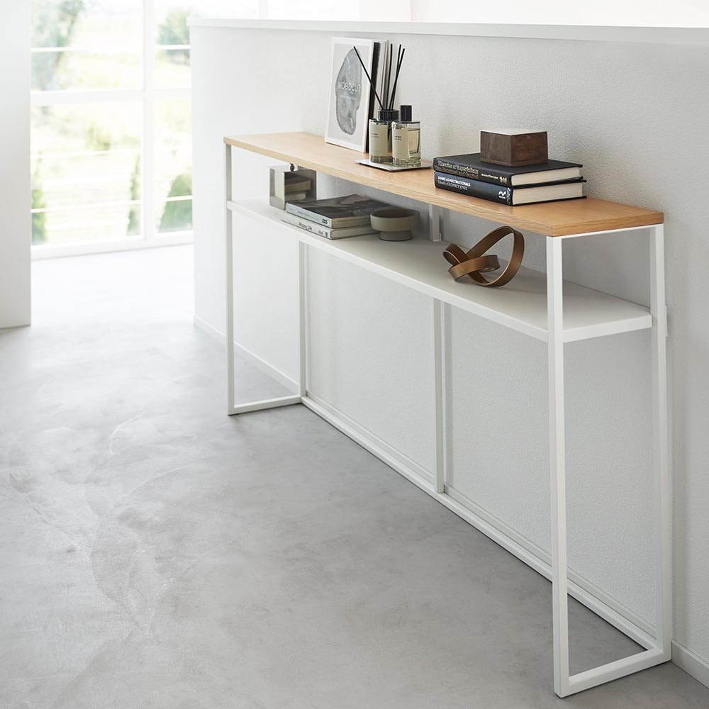 ソファー裏コンソールテーブル タワー 棚付き 山崎実業 tower