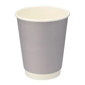 二重断熱紙コップ 12オンス グレー