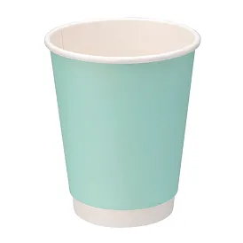 二重断熱紙コップ 12オンス ライトブルー