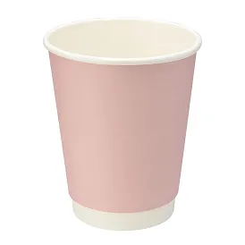 二重断熱紙コップ 12オンス ピンク