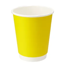 二重断熱紙コップ 12オンス イエロー
