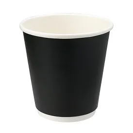 二重断熱紙コップ 10オンス ブラック