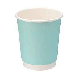 二重断熱紙コップ 8オンス ライトブルー