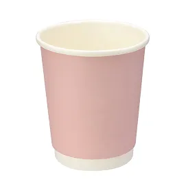 二重断熱紙コップ 8オンス ピンク