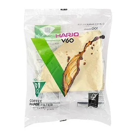 ハリオ V60フィルター 未晒 VCF-01-100M