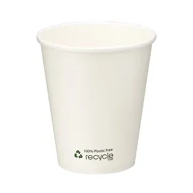 紙コップ プラスチックフリー 12オンス 両面コート 白 φ90mm 50個