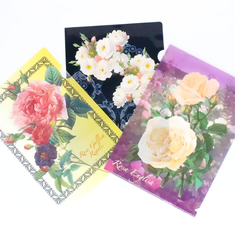 花柄のクリアファイルサムネイル画像