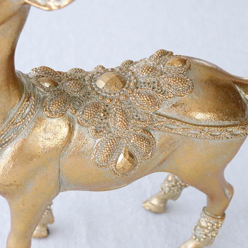 クリスマス トナカイ 置物 エレガント ゴールド 高級感 おしゃれ