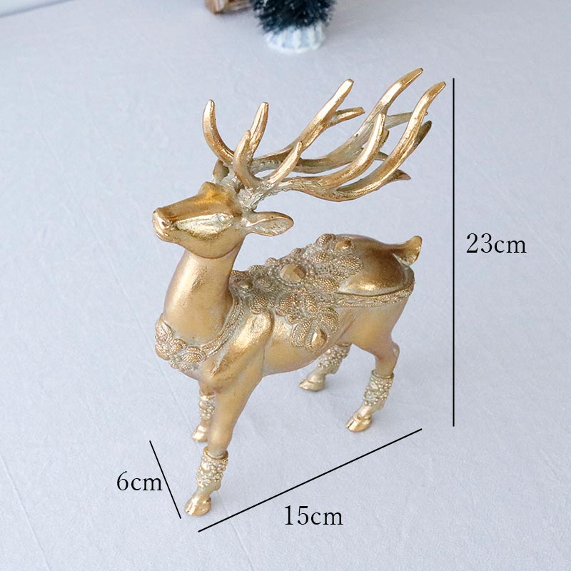 クリスマス トナカイ 置物 エレガント ゴールド 高級感 おしゃれ