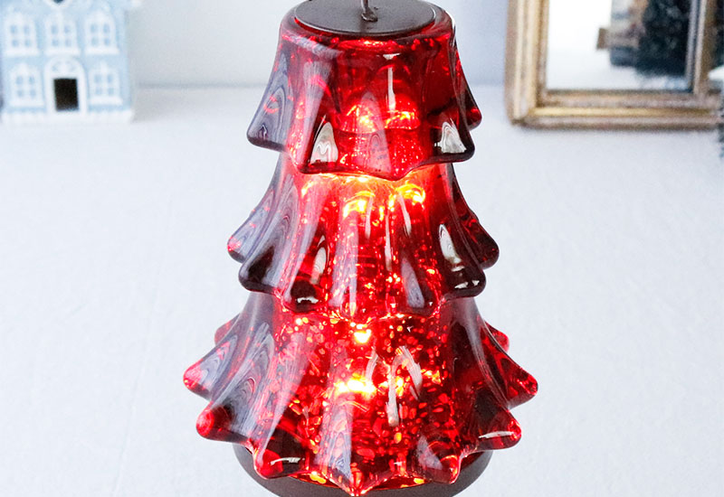 グラスツリーランプ レッド