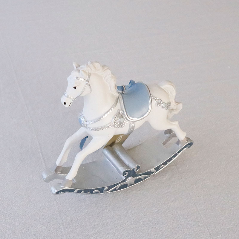 ウインターブルーロッキングホースオーナメント