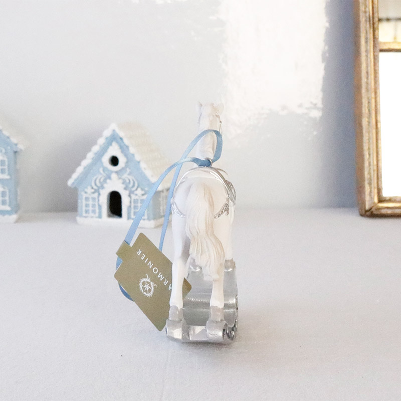 ウインターブルーロッキングホースオーナメント