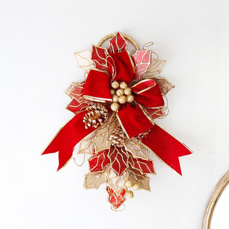 ホーリーリーフカピススワッグティアドロップ レッド