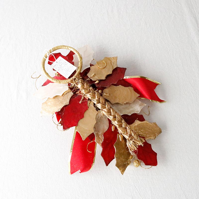 ホーリーリーフカピススワッグティアドロップ レッド