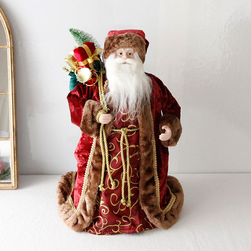 ツリートップサンタフィギュアバーガンディ